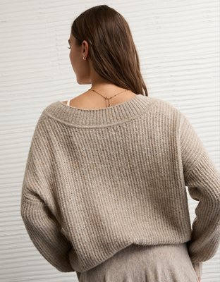 AE Whoa So Soft Oversized V-Neck Sweater