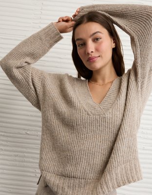 AE Whoa So Soft Oversized V-Neck Sweater