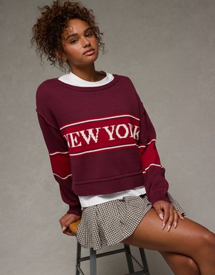 AE Boatneck Graphic Sweater