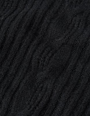 AE Whoa So Soft Notch Neck Cable Sweater