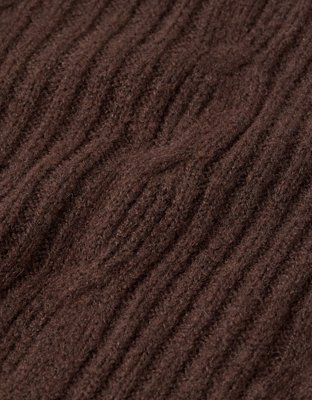 AE Whoa So Soft Notch Neck Cable Sweater
