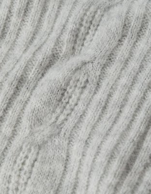 AE Whoa So Soft Notch Neck Cable Sweater