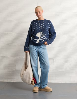 AE Oversized Snoopy Graphic Sweater