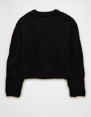 AE Cropped Raglan Cardigan Sweater