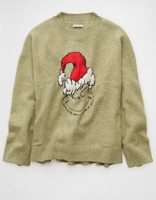 AE Oversized Grinch Graphic Sweater