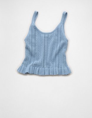 AE Crochet Button-Up Tank