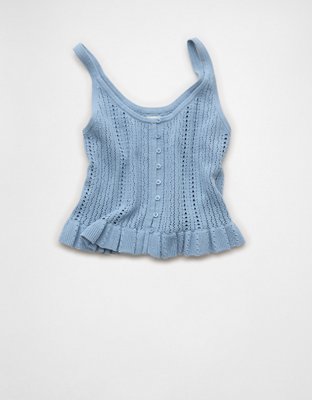 AE Crochet Button-Up Tank