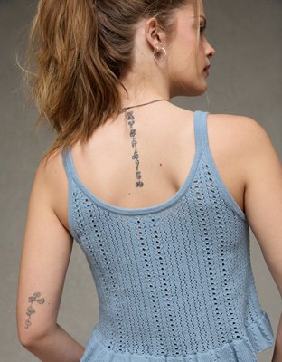 AE Crochet Button-Up Tank