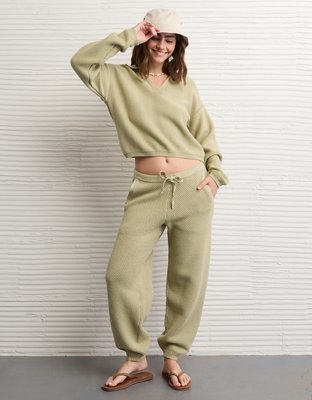 AE Johnny Collar Cropped Sweater