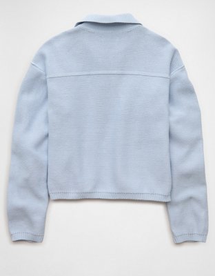 AE Johnny Collar Cropped Sweater