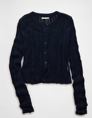 AE Fitted Crew Neck Cardigan