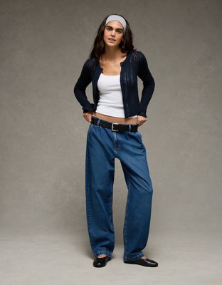 AE Fitted Crew Neck Cardigan