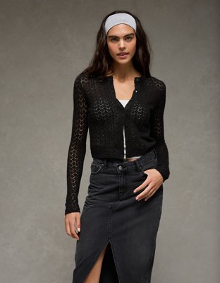 AE Fitted Crew Neck Cardigan