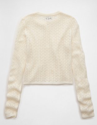 AE Fitted Crew Neck Cardigan