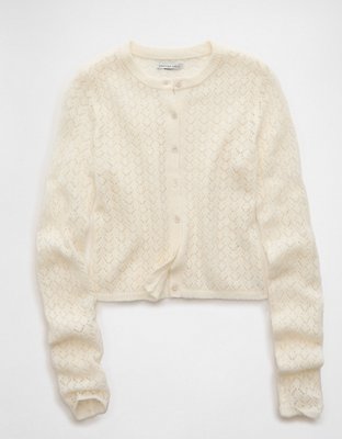 AE Fitted Crew Neck Cardigan