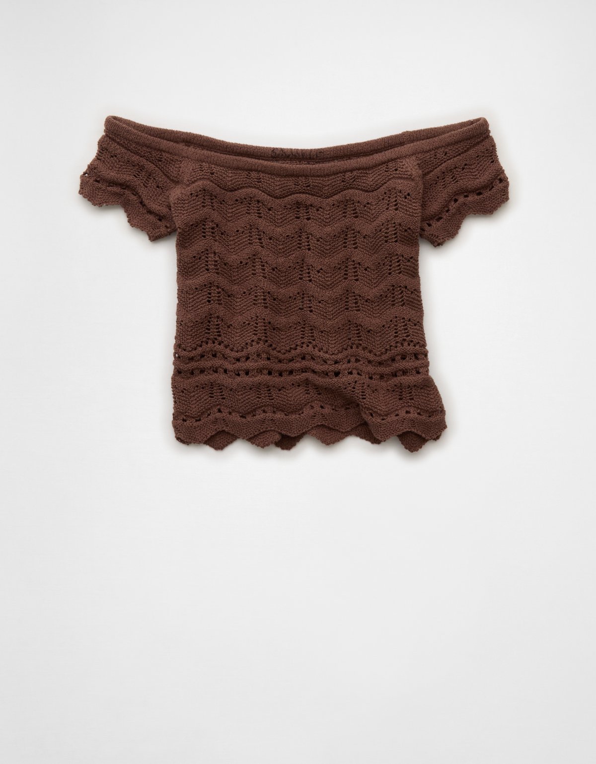 AE Off-the-Shoulder Cropped Sweater Tee - image 3
