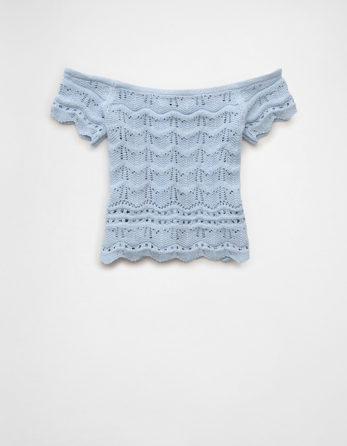 AE Off-the-Shoulder Cropped Sweater Tee - image 4