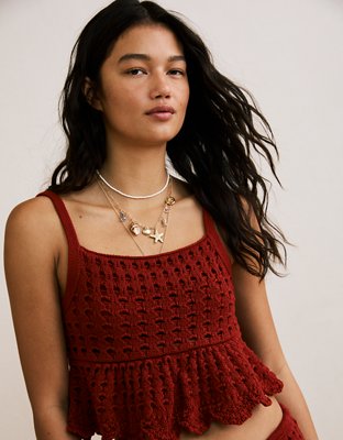 AE Open-Knit Tank Top