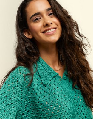 AE Button-Up Sweater Polo