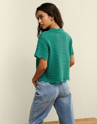 AE Button-Up Sweater Polo