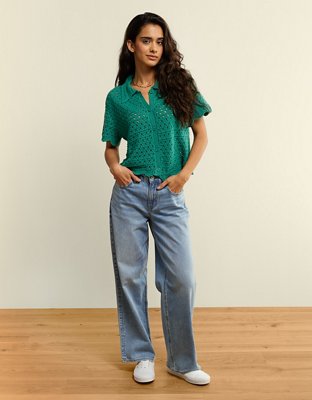 AE Button-Up Sweater Polo