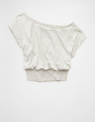 AE Off-the-Shoulder Cinched Sweater Tee
