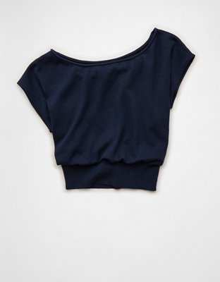 AE Off-the-Shoulder Cinched Sweater Tee
