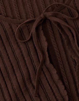 AE Tie-Front Cropped Cardigan Sweater