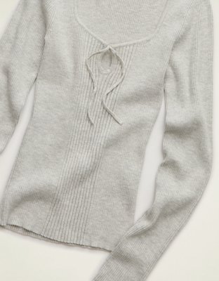 Haut en tricot ajusté avec ouverture goutte d’eau AE