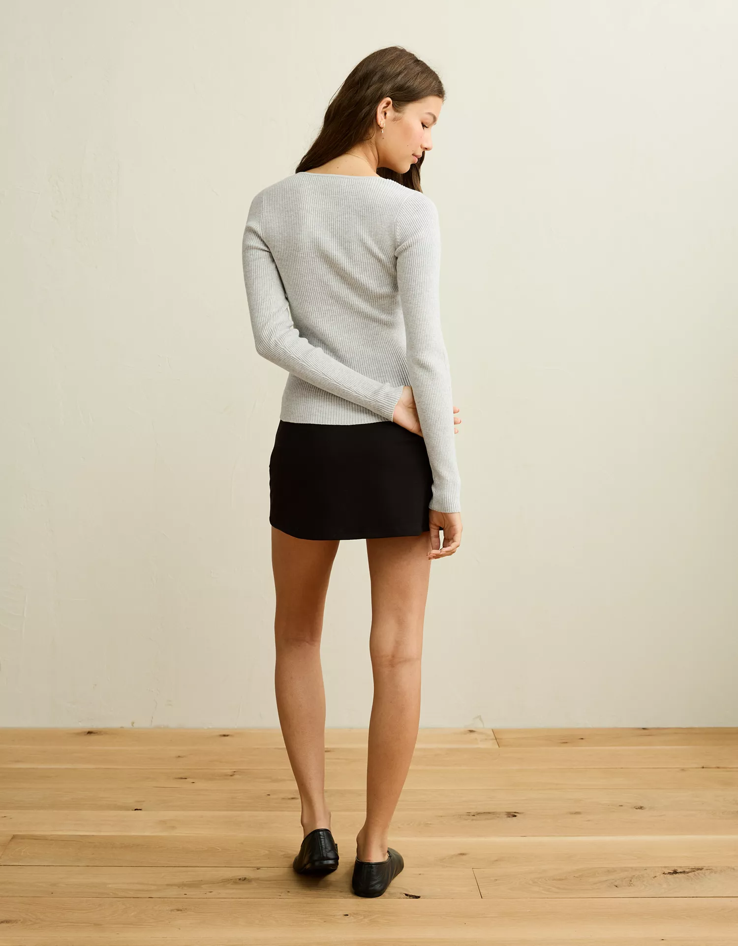 AE Fitted Keyhole Sweater Top - thumbnail 8