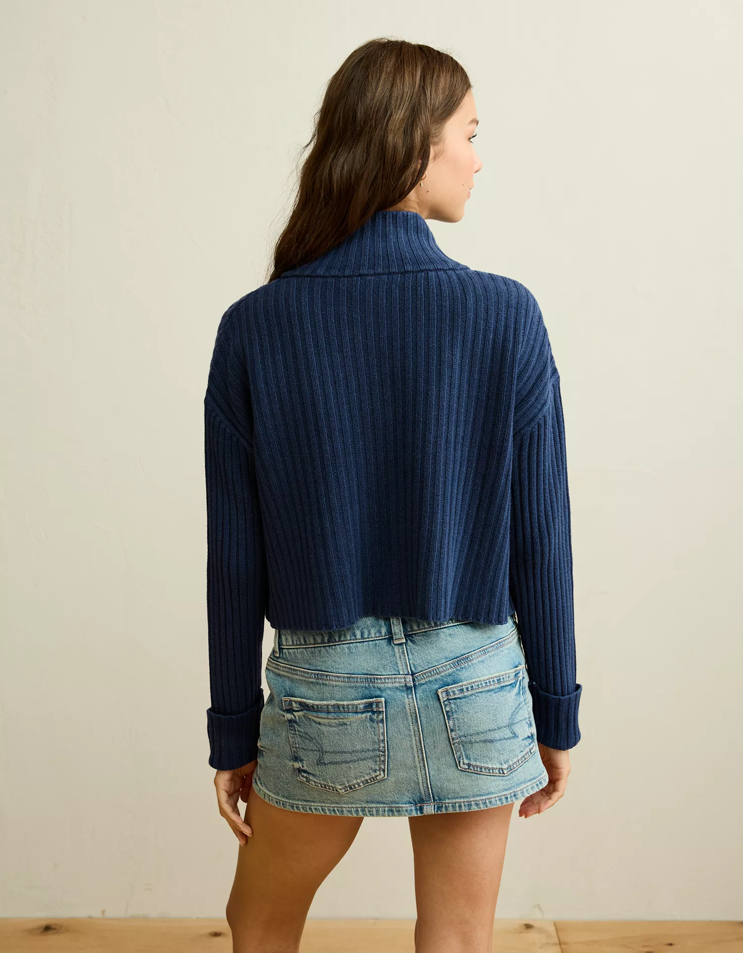 AE Button Up Mock Neck Cardigan Sweater - thumbnail 9