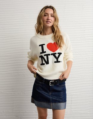 AE Whoa So Soft I <3 NY Graphic Sweater