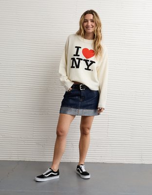 AE Whoa So Soft I <3 NY Graphic Sweater