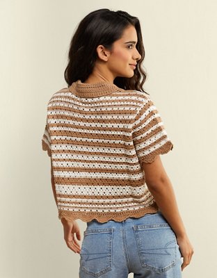 AE Button-Up Sweater Polo