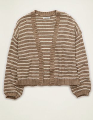 AE Balloon-Sleeve Open-Front Cardigan | American Eagle