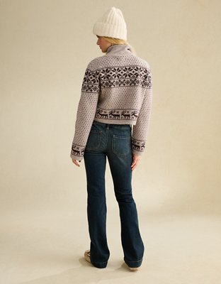 AE Full-Zip Mock Neck Sweater