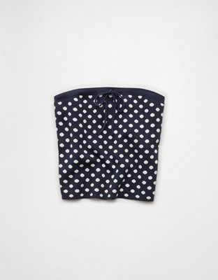 AE Fitted Tie-Front Sweater Tube Top