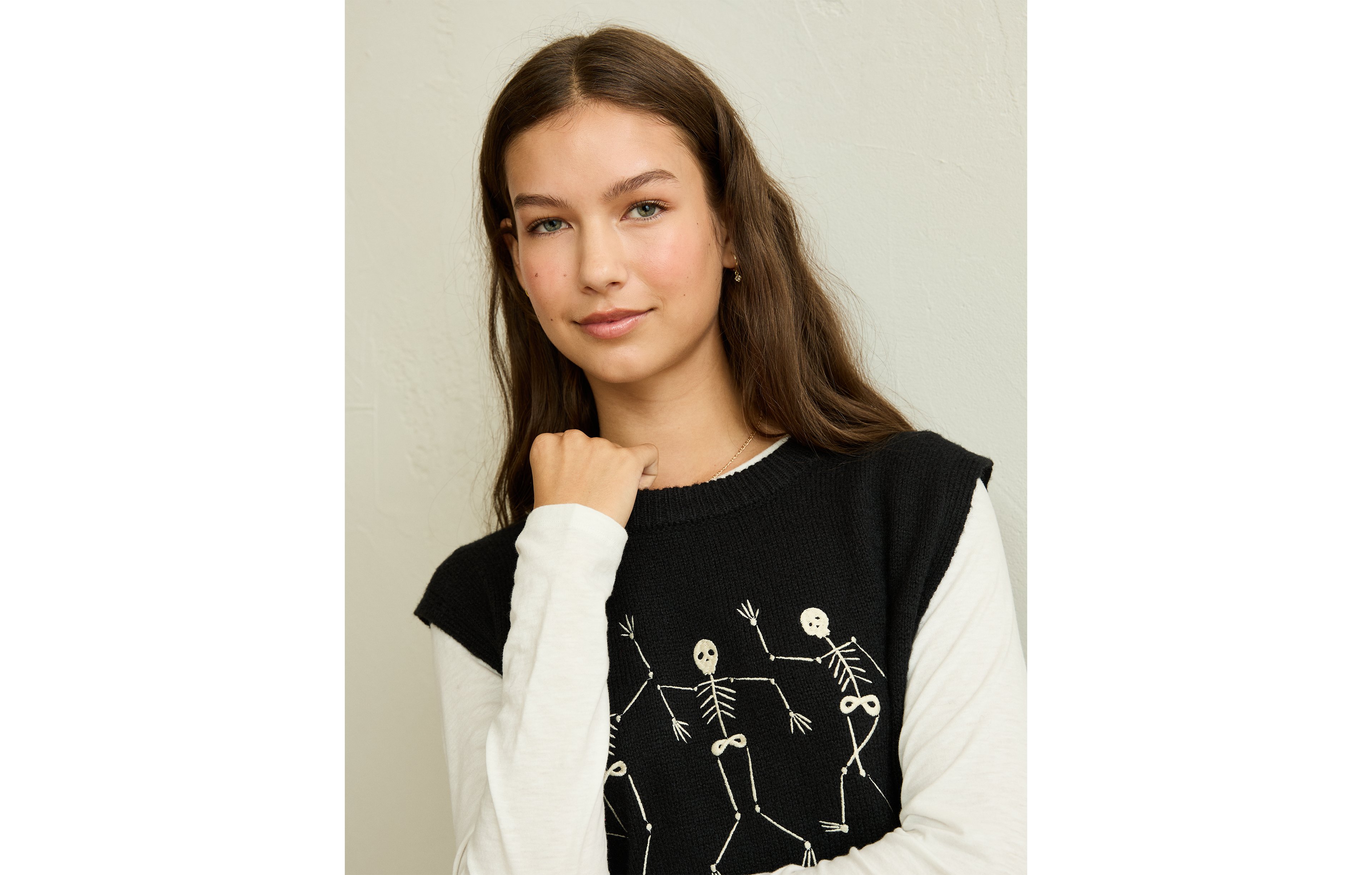 AE Whoa So Soft Skeleton Side-Tie Sweater Vest