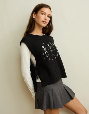 AE Whoa So Soft Skeleton Side-Tie Sweater Vest