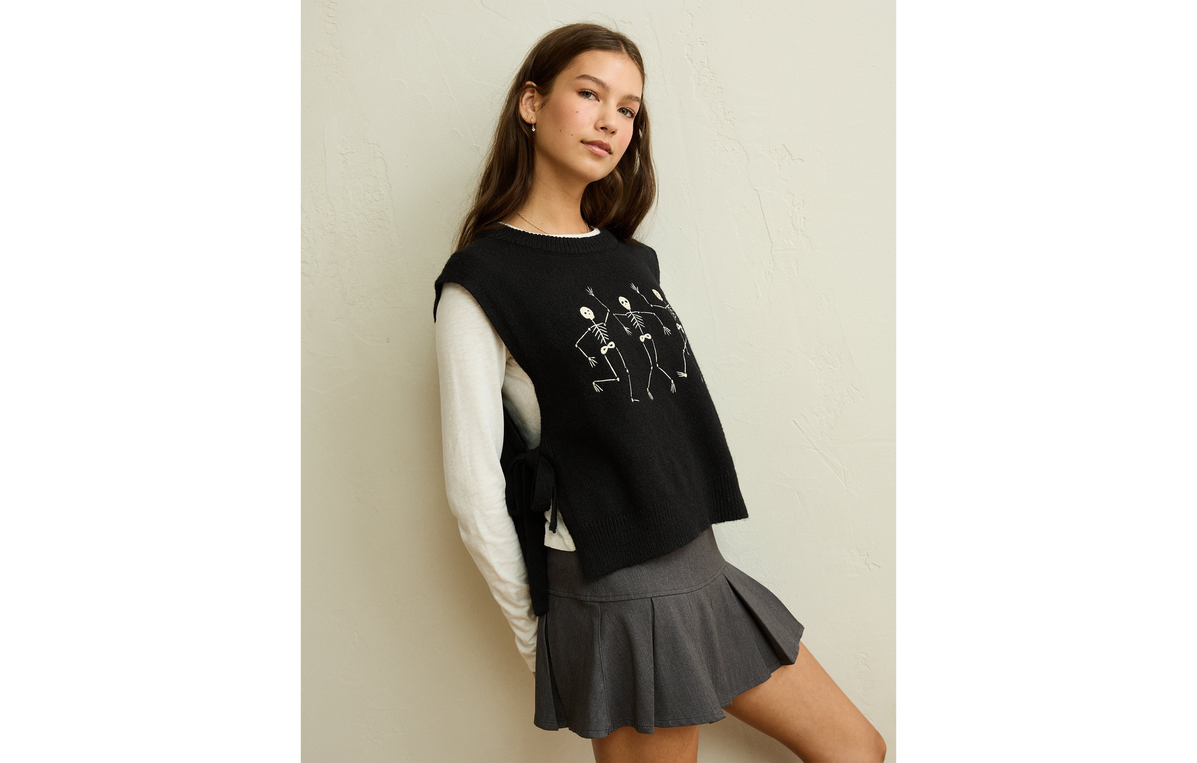 AE Whoa So Soft Skeleton Side-Tie Sweater Vest