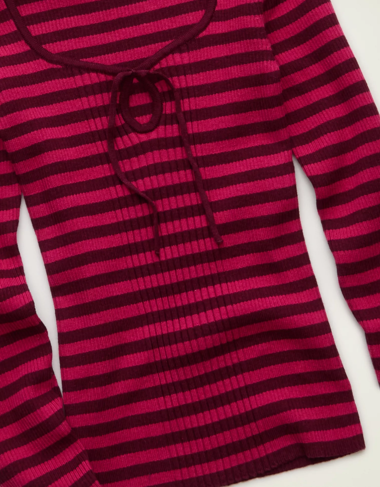 AE Fitted Keyhole Sweater Top - thumbnail 5