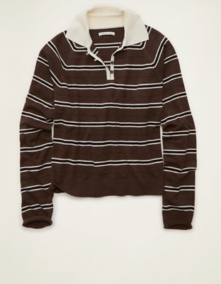AE Oversized Button Up Sweater Polo