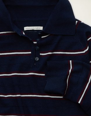 Polo en tricot boutonné surdimensionné AE