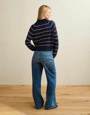 Polo en tricot boutonné surdimensionné AE