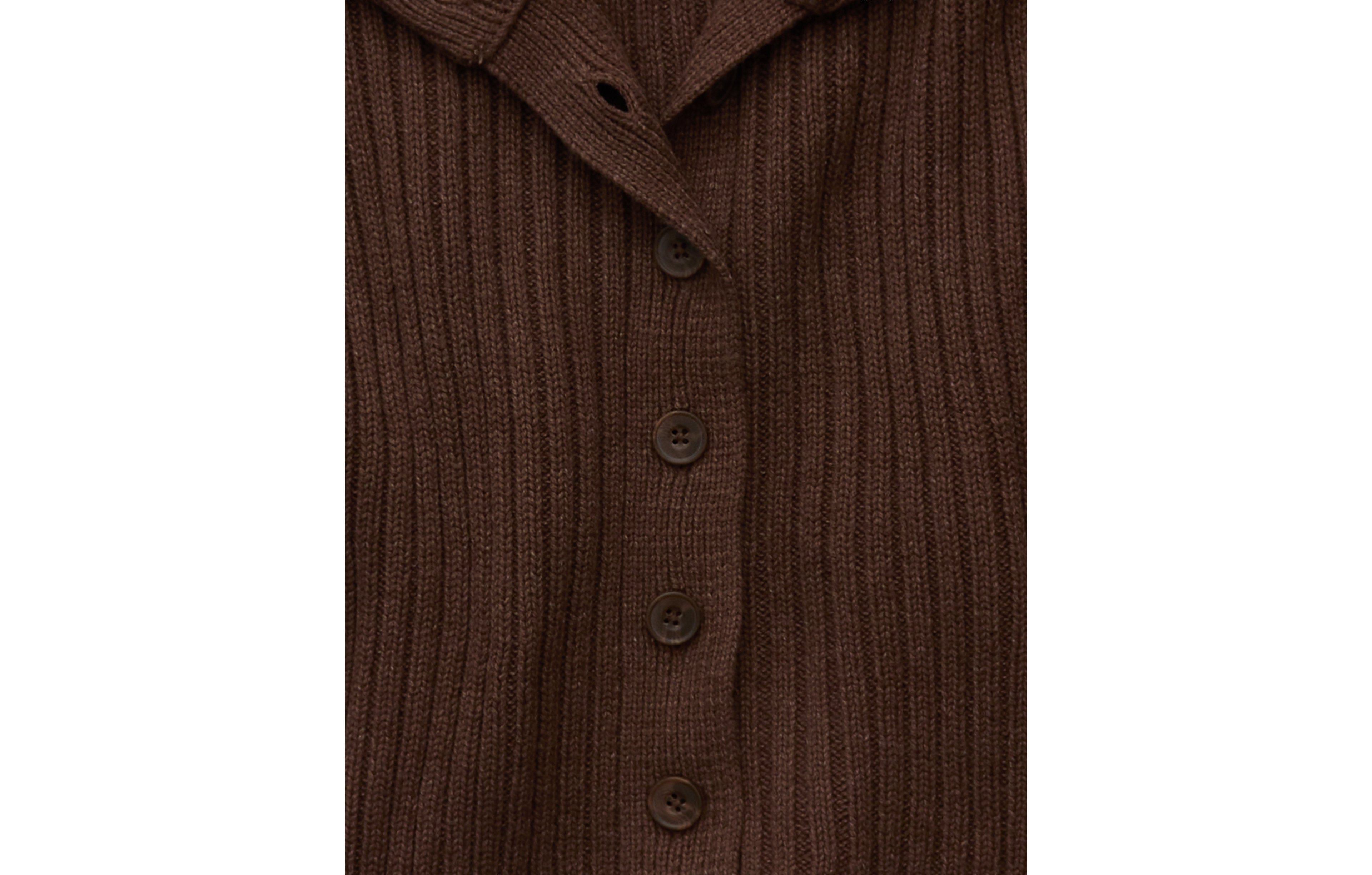AE Button Up Mock Neck Cardigan Sweater