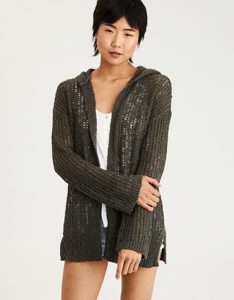 Женские кардиганы American Eagle AE Crochet Mesh Cardigan