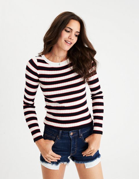 Женские свитеры American Eagle AEO Ribbed Crop Sweater