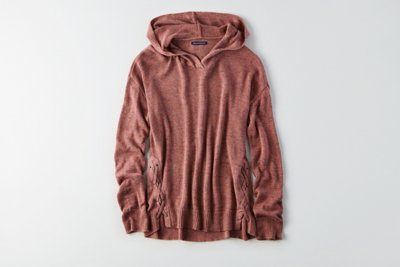 Женские худи American Eagle AEO Side-Lace Sweater — фото 3