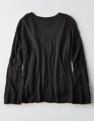 Женские свитеры American Eagle AEO Slouchy Destroyed Sweater — фото 4