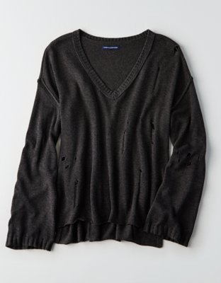 Женские свитеры American Eagle AEO Slouchy Destroyed Sweater — фото 3